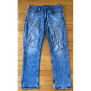 *FLAW Levis 514 Light Blue Jeans Denim 36x32 Straight Leg Western Cowboy‎